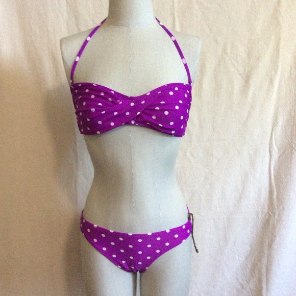 Haut De Maillot De Bain Arizona Polka Dot Rose - Taille Small, Style Halter, Occasion Très Bon état
